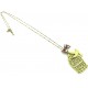 Long necklace caged bird