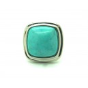 Square ring turquoise stone