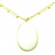Oval necklace with precious stone