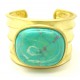 Cuff Bracelet gildedwith precious stone