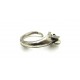 Silvery metal double ring
